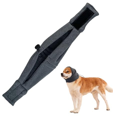 Jeruytgh 1 cache-oreilles pour chien, antibruit, capuche anti-bruit pour chien, tissu imperméable, pour le tonnerre, le soulagement du stress, l'hiver, les concerts, le lieu de travail, le sommeil, le