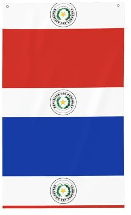 Bandera de Paraguay para exteriores, banderas para exteriores con imagen personalizada para decoración de la casa