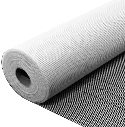 MFLCBK Malla Fibra de Vidrio Mortero Tejido de Refuerzo para Interior y Exterior,Tejido de Rejilla,Tejido de Fibra de Vidrio,Fachada,4mmx4mm (1x100m)