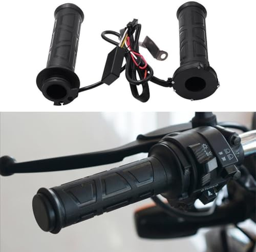 Motorrad-Heizgriffe, 12 V, mit einstellbaren Heizstufen für 22 mm Lenker, Roller für ATV, Trike, Gashebel bereit