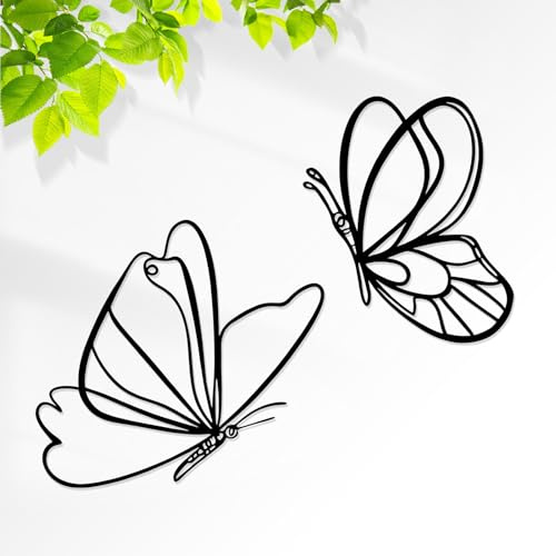 Maylatte Schwarzer Schmetterling Wanddekoration | Elegant Zeitloses Design fensterdeko hängend | Fensterdeko Hängend Modern | Ganzjährige Fensterdekos hängends | Fensterschmuck | Frühlingsdeko