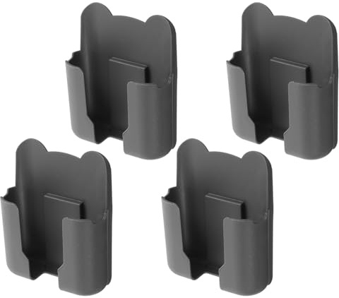 Angoily 4 Piezas Soporte de Pared Autoadhesivo para Control Remoto, Caja de Almacenamiento Gris, Organizador Compacto para Mando a Distancia en Hogar y Oficina