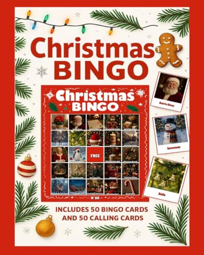 CHRISTMAS BINGO: 50 Printable Christmas Bingo Cards for Kids and Adults