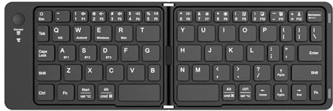 Mini clavier BT pliable avec support, clavier sans fil, verrouillage magnétique, pavé de touches BT portable pour smartphone/tablette (noir)