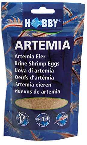 HOBBY Aquaristik Artemia Eier I 150 ml I Lebendfutter für Aquarienfische I Artemien-Eier zur Zucht von Artemia-Nauplien I Frische Artemia für nährstoffreiche und gesunde Ernährung I Artemiazysten