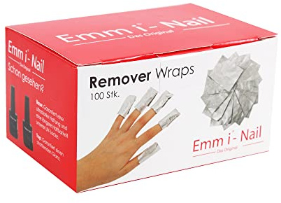Emmi-Nail Remover Wraps 100 Stück – Aceton Pads für UV-Lack, Lack & Gelnägel I Lack Entferner & Nagellackentferner für alle Finger I Zubehör für Gelnägel & UV Nagellack Entfernung