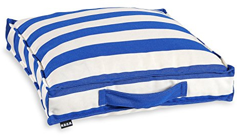 H.O.C.K. Matratzenkissen Sitzkissen Stuhlkissen Kissen inkl. Füllung Auflage Outdoor 50x50x10cm Classic Streifen blau