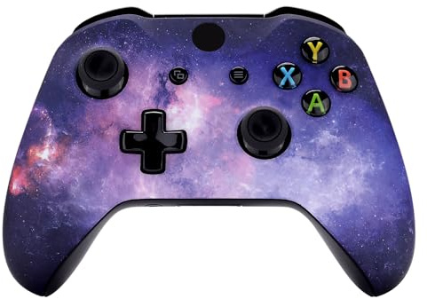 eXtremeRate Gehäuse für Xbox One X/S Controller, DIY-Ersatz Front Hülle Case Zubehör Faceplate für Xbox One S/X Controller Modell 1708-Galaktischer Nebel