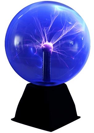 DAXGD Plasmakugel Plasma ball, 5 Zoll Magic Plasmalampe, Globe Statische Lampe Touch Sound Sensitive Plasma Ball, 220V Blaulicht