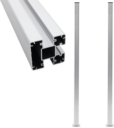 Poteaux de clôture 2 pcs Aluminium 185 cm