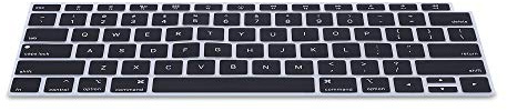 kwmobile Silikon Tastaturschutz für Apple MacBook Air 13 2018 2019 2020 A1932 - QWERTY US Keyboard Cover Abdeckung - Schwarz