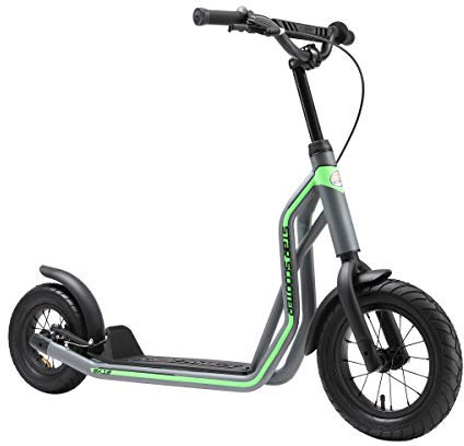 STAR SCOOTER Kinder Tret Roller ab 6-7 Jahre | 12/10 Zoll Mixed City Kick Scooter Luftreifen | Grau