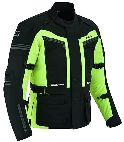 BOSmoto Motorradjacke Herren Motorrad Jacke Wasserdicht Winddicht mit Protektoren Protektoren Jacke Roller Biker Touren (2XL)