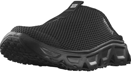 Salomon Reelax Slide 6.0 Herren Pantoletten, Gepolsterte Stabilität, Sofortiger und lang anhaltender Komfort, Vielseitiger Einsatz, Black, 46