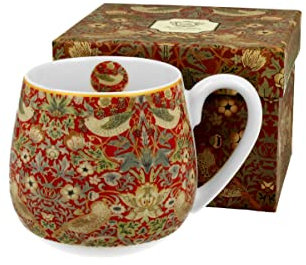 DUO Art GALLERY Gobelet 430 ml STRAWBERRY THIEF RED New Bone Chine Porcelaine