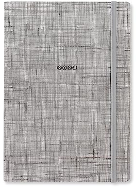 Letts of London Edge A5 Woche auf 2 Seiten mit Notizen mehrsprachig Grey 2024