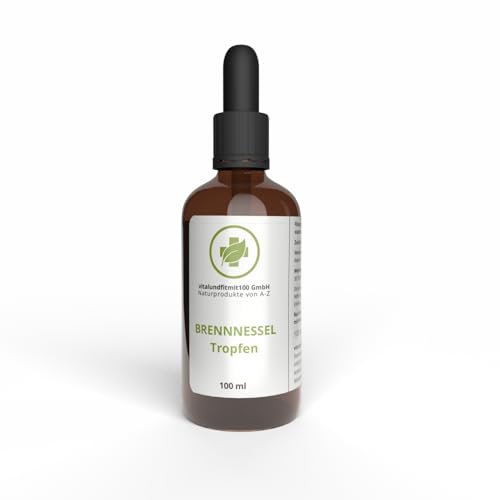 Brennnessel Tropfen 100 ml - (Urtica dioica) - Premium Qualität - Eine Braunglasflasche inkl. Pipeete zum einfachen Dosieren