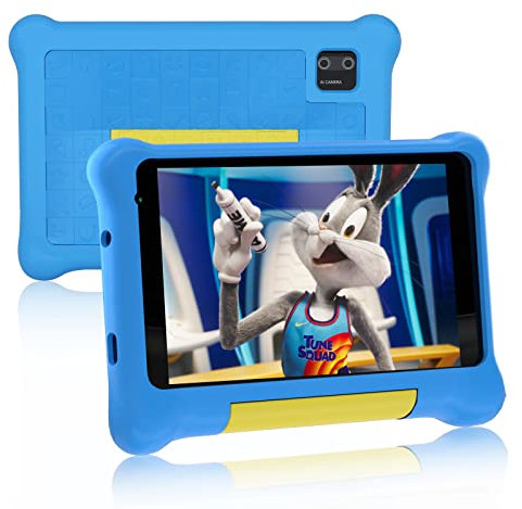 Ainmel Kids Tablet 7 inch, Android 13 Tablets for kid, 5GB RAM+32GB ROM 128GB Expand, Parental Control, Kids Software Pre-Installed, Dual Camera, Android Learning Tablet with Proof Case (Blue)
