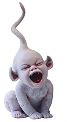 EIOLWJIEO Simulierte Horror Puppe Handgemachte Halloween Dekoration Statue Festival Spielzeug Spukhaus Desktop Haushaltsschmuck, Nr. 3