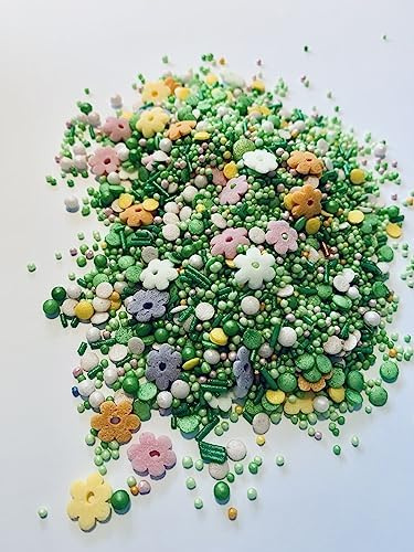 Cherry on the cake Streuselmix Blumenwiese I Essbare Deko I Streusel I Zuckerstreusel I Sprinkles I Zur Deko von Cupcakes, Muffins, Torten, Kuchen uvm. (160g)