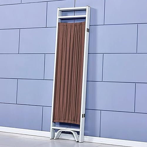 Vorübergehend Medizinischer Sichtschutz für Raumtrenner, 3 4 5 6 Paneel Krankenstation/Klinik/Operationsraum Zusammenklappbar Stehend Tür-Trennwand mit rutschfestem Fußpolster(Brown,6 Panels-W300cm(9.
