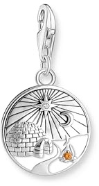 Thomas Sabo damer charm-hänge 925 sterlingsilver, svärtad, kall emalj 2060-473-7, En Storlek, Sterlingsilver