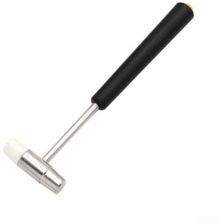 HEIBTENY Small Hammer Repair Tool for Watches, DIY Metal Rubber Hammer with Double Head for Repair of Watches (A)