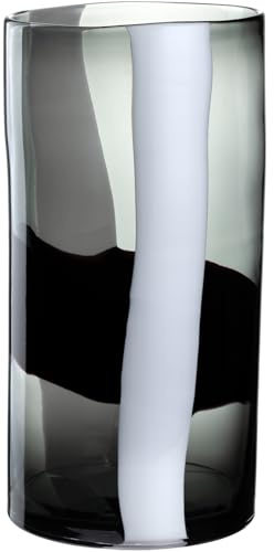 LEONARDO HOME Banda NERA Vase • handgemachtes Kunstwerk voller Leidenschaft • Elegante Blumenvase • einzigartige Schönheit • Kunst-Unikat für Zuhause • Höhe 39,5 cm • schwarz • 047518