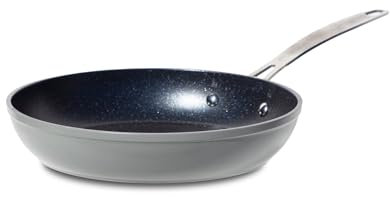 Nuwave 20CM in ceramica antiaderente blu Duralon, senza PFAS, compatibile con induzione, lavabile in lavastoviglie e in forno, manici freschi e resistente ai graffi infusa con diamante