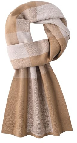 WANYING Herren 6% Wolle Strickschal Gestrickter Schal Herrenschal Wolleschal für Winter Herbst Casual Business Gentleman