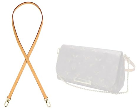 jiesinlov Vachetta Leder Riemen Ersatz,Tasche Schulterriemen für Handtasche (Bienenwachs-Doppelte Schnallen-Breite:1.1cm,Länge:90cm)