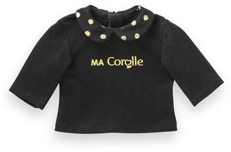 Ma Corolle 9000212870 T-Shirt, schwarz und Gold, Kleidung für Puppen Ma Corolle, 36 cm, ab 3 Jahren