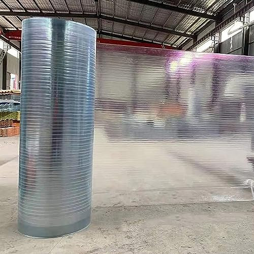 Strapazierfähige, widerstandsfähige Polycarbonat-Dachbahnen für Gewächshaus, Überdachung, Carport, leicht zu schneiden, Fiberglas-Sonnenbrett, regenfeste Verkleidung, 0,5 x 8 m