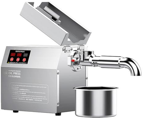 FJYAWEN 820w Oil Press Machine, Kitchen Oil Press Machine Electric Automatic Oil Press Industrial Oil Pressing Machine Nuts Seeds Oil Presser