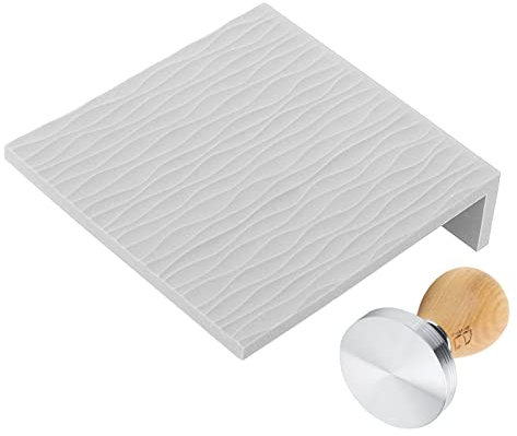 Ensemble de tampons à café, marteau à café avec tapis de bourrage en relief, outil de nivellement de distributeur d'espresso professionnel for la maison, le bureau, le café, la poignée en hêtre de 58