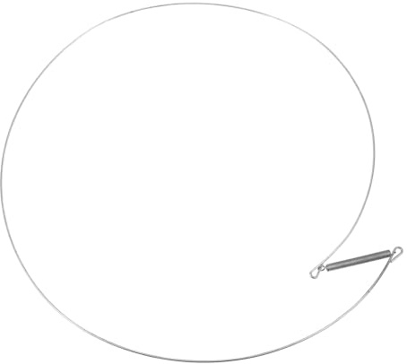 Ressort de Soufflet de Porte pour Machine à Laver, Acier Inoxydable, 40 Cm | Pièce de Fixation pour Tambour, Argenté, Compatible Plusieurs Marques et Modèles