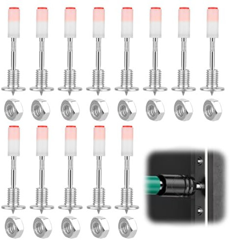 100 Stück Nägel für Nagelpistole, Nagelpistole nägel mit 100 M8 Nüssen, Durchmesser 7.3 mm, Nägel für Betonwände für Decken, Wände