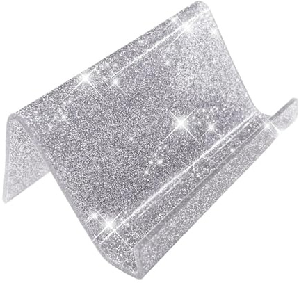 LOVIVER Visitenkartenständer, Aufbewahrungshalterung, Stabiler, Eleganter Karten Organizer, Organizer für Hotels, Reisebüros, Arbeitsplatten, Kreditkarten, Silber