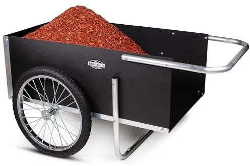 Smart Carts Ultimate Gardener Cart with 7 CF Capacity, Large 20-Inch Wheels for Effortless Maneuverability, and Aluminum Frame That is Strong, Lightweight, and Rustproof
