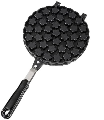 Molde antiadherente de doble cara para hacer gofres, huevos de burbujas, waffles, hierros de aleación de aluminio, moldes para hornear pasteles