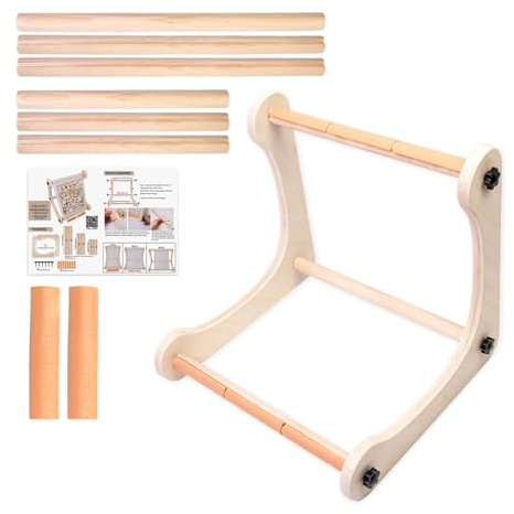 Prix ​​croisés - support de tuyau de broderie rotatif, grand cadre en bois | Floor -needle -rack avec supports, base d'altitude, parfait pour la , la et le bricolage, les projets.