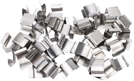 HELEVIA Clip de Vidrio de Invernadero de 50 Pcs, Abrazadera de Plantas de Trepadora, Clip de Acero Inoxidable de Acero Inoxidable, para Jardín