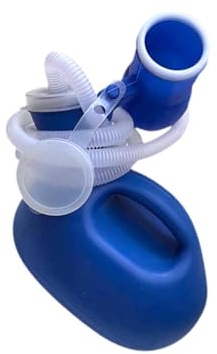QUILSTM Situazioni di emergenza per bottiglia per orinatoio maschile resistente, capacità di 2000 ml, facile per tutte le occasioni all'aperto e varie , Blu , Lunghezza del tubo 1.5 m