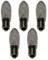 5er Pack Topfkerze Spitzschaftkerze Riffelkerze 23V 3W für Schwibbogen Pyramiden Lichterketten innen
