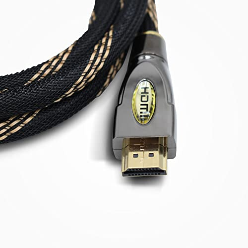 Dragon Trading Cavo HDMI professionale Gold High Speed Ultra 4K v2.0/1.4a 3D 2160p Sky HD 4K Ultra HD Ethernet Audio Return (5 metri)