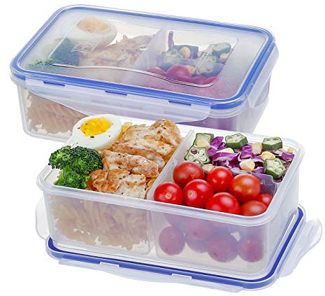 EASYLOCK Food Storage Container for Meal Prep & Lunch, 1151ML, 2 Pack