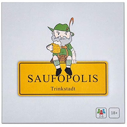 SAUFOPOLIS – Das kompromisslose Trinkspiel | Brettspiel - Partyspiel - Kartenspiel - Saufspiel - Für Erwachsene ab 18 Jahren