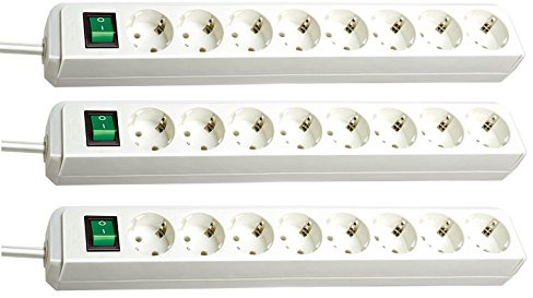 Brennenstuhl Eco-Line 8-fach Steckdosenleiste (3er Pack)