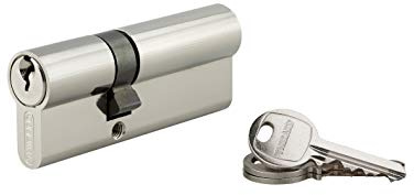 THIRARD - Cylindre à clé crantée 30 x 50 mm 3 clés avec vis de 40 mm nickelé