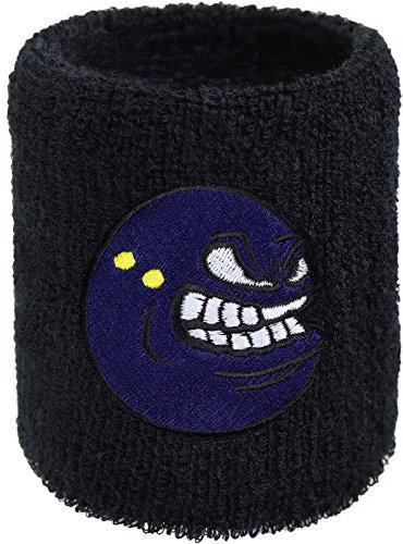 Schweissband mit Squash Ball Stickerei Bestickt & Absorbierendes Frottee Designer Schweißband Wristband Squasharmband Geschenk für Squashspieler Gym Schweiß-Armband